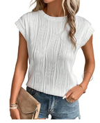 Chique geplooide top - elegante damesblouse
