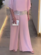 Vrouwen elegante jumpsuit - stijlvolle loungeoutfit voor avondgelegenheden, flatterende pasvorm, ademende stof