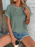 Dames casual top - chique en shirt met korte mouwen