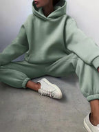 2-delige jogging set - oversized tracksuit met hoodie en sweatpants - Bakkermode.nl