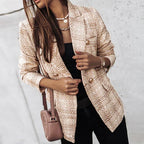Damesblazer elegante tweed jasje - verfijnde smart casual look