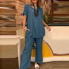 2-delige dames blouse- en broekset - stijlvolle casual look voor elke dag