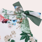 Bloemendessin top - stijlvolle groene blouse voor dames