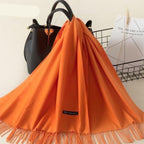 Kasjmieren winterash shawl - luxe dameswrap - Bakkermode.nl