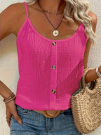 Dames camisole top - lichte knoopsluiting voor een trendy zomerlook