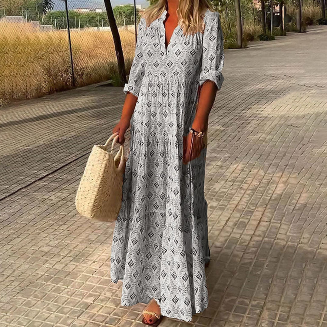 Maxi jurk - elegante dames boho stijl lange jurk