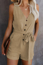 Chic jumpsuit met tailleband - veelzijdige dames zomerplaysuit