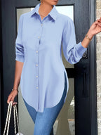 Dames casual blouse - verfijnde button-up top voor dagelijkse elegantie