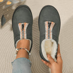 Warme pantoffels - dames huis slippers met fleece voering en ritssluiting - Bakkermode.nl
