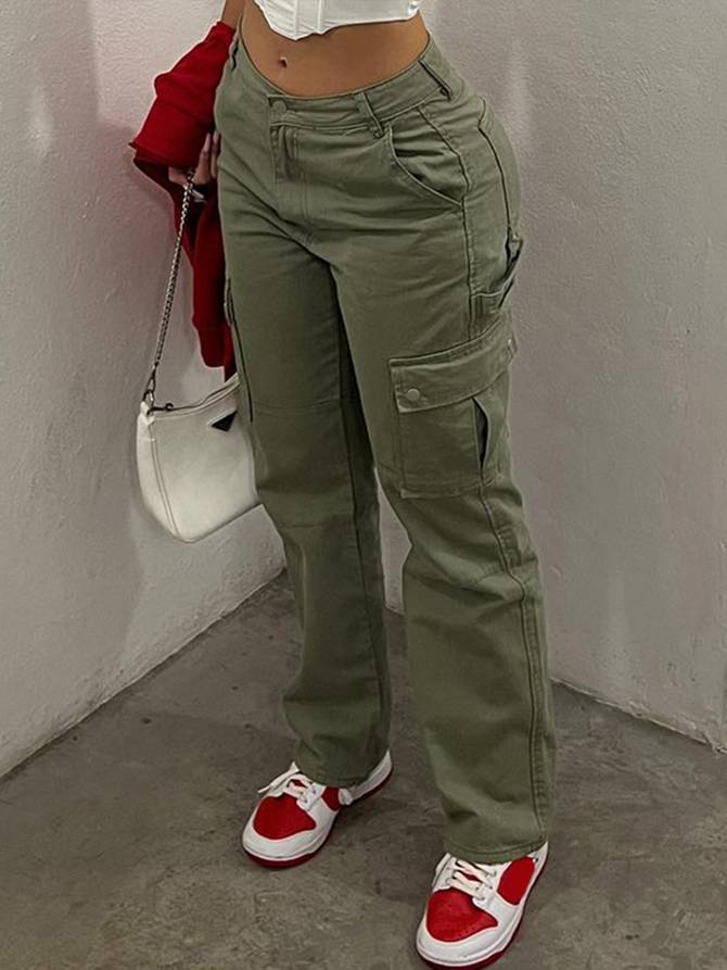 Cargo broeken - trendy hoge taille broeken voor stijl en gemak