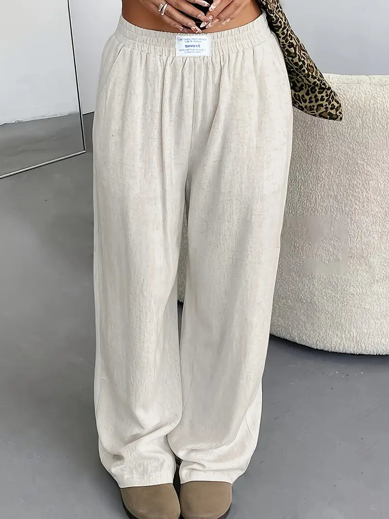 Dames zachte abrikozen loungebroek - gezellige casual kleding voor dagelijkse relaxatie