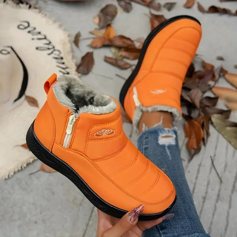 Winterlaarzen - gezellige damesankerschoenen met nepbontvoering - Bakkermode.nl