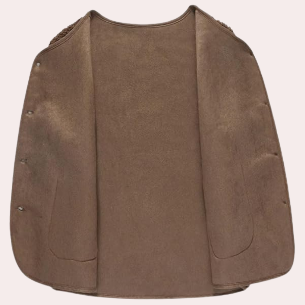 Sherpa vest - trendy knoop-up vest voor dames