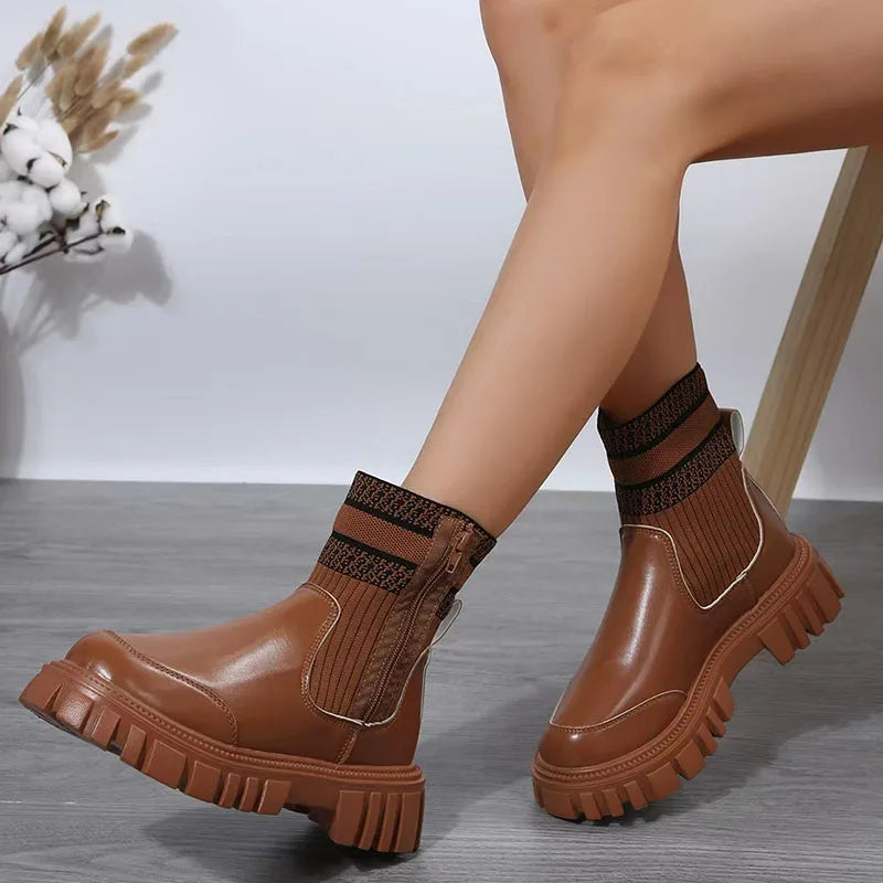 Enkelboots - trendy dames met chunky zool