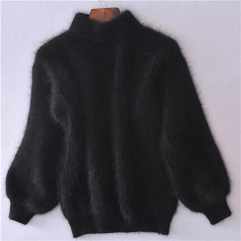 Dames gezellige fluffy trui - moderne relaxte pasvorm vintage-stijl pullover - Bakkermode.nl