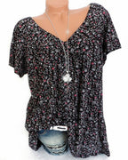 Dames bloemen tuniek top - lichtgewicht casual blouse voor iedere dag