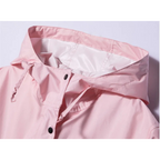 Waterdichte regenjas - lichte lange damesjas met capuchon