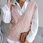 Gebreide vest - trendy mouwloze damestrui
