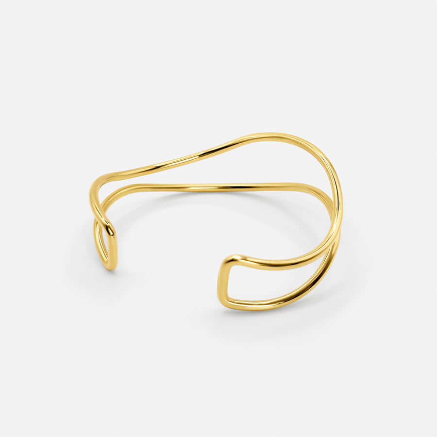 Vrouwen gouden cuff bracelet - stijlvolle open accessoire voor avondkleding