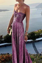 Maxi-jurk - verfijnde strapless avondjurk voor dames