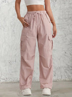 Hoge taille cargobroek - dames utilitaire broek - Bakkermode.nl