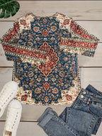 Bohemian geprinte top - casual dames top met lange mouwen