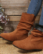 Ontspannen slouch enkellaarsjes - stijlvolle dames suède boots