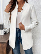 Damestextuur open blazer - lichte stylish jas voor kantoor en casual looks