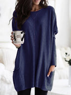 Lange tuniek met zakken - comfortabele dames oversized top - Bakkermode.nl