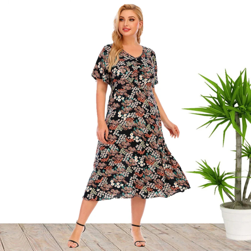 Zomerjurk met Bloemenprint - Bakkermode.nl