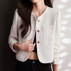 Tweed jasje - stijlvolle cropped blazer voor dames