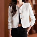 Tweed jasje - stijlvolle cropped blazer voor dames