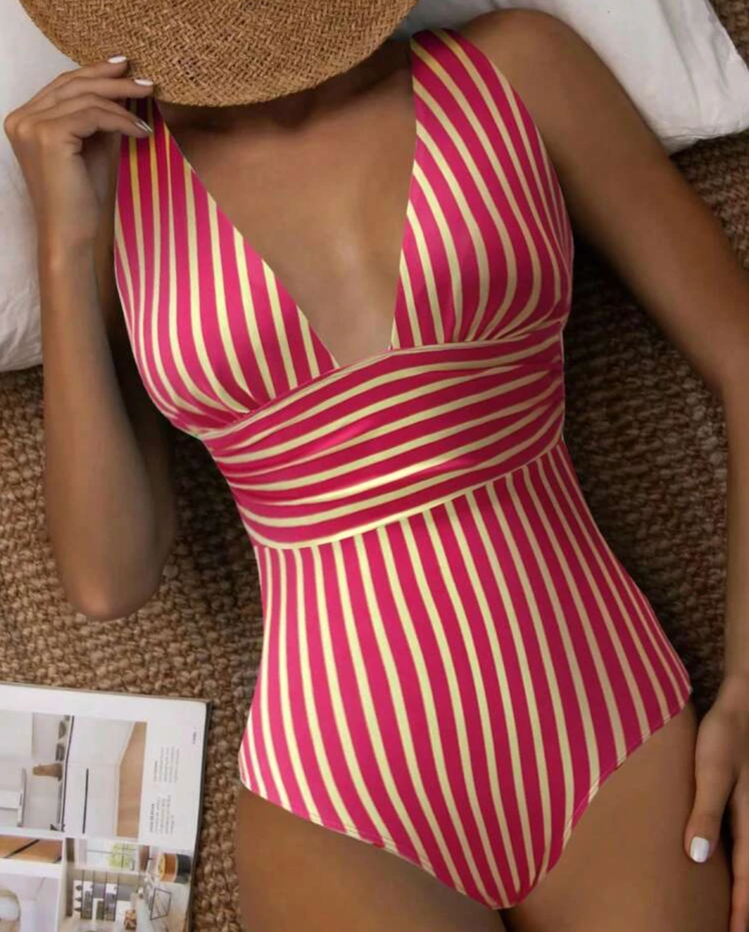Dames badmode elegante tankini met gestreept ontwerp - chique zwemset voor dames
