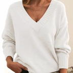 Dames v-hals kasjmier trui - elegante en gezellige jumper