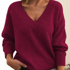 Dames v-hals kasjmier trui - elegante en gezellige jumper