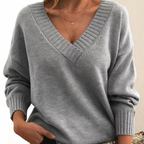 Dames v-hals kasjmier trui - elegante en gezellige jumper
