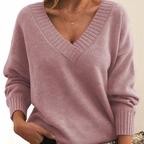 Dames v-hals kasjmier trui - elegante en gezellige jumper