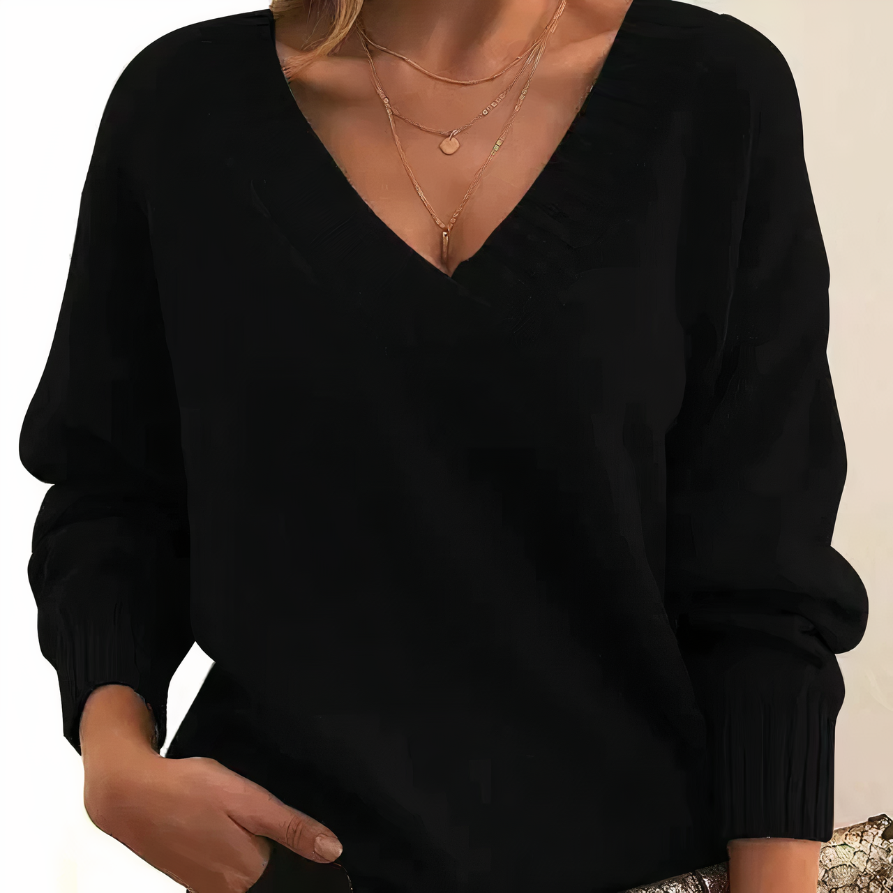 Dames v-hals kasjmier trui - elegante en gezellige jumper