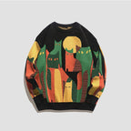 Gezellige en onmisbare trui met kattenprint voor dames