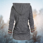 Hoodie met capuchon - dames fleece trui met tribal patroon - Bakkermode.nl