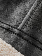 Trendy biker fleece gevoerde faux leren jas - warme damesjas met stoere look - Bakkermode.nl