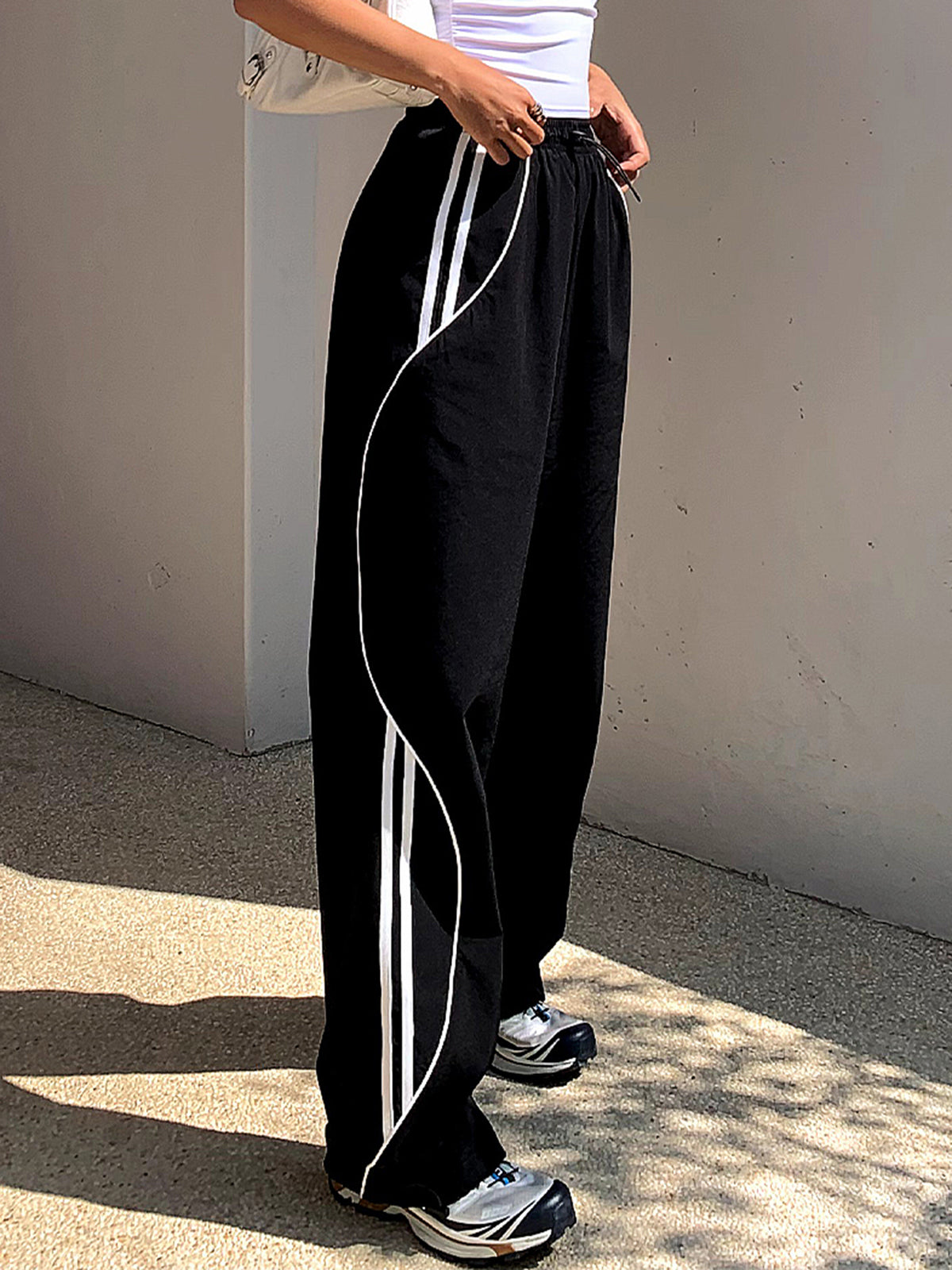 Dames sweatpants met relaxte pasvorm - zwarte cargo broeken voor casual dagelijks gebruik