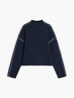 Oversized mock neck trui - losse damestrui met comfortabele pasvorm - Bakkermode.nl