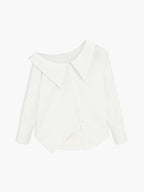 Asymmetrische off-shoulder blouse - elegante witte top voor dames