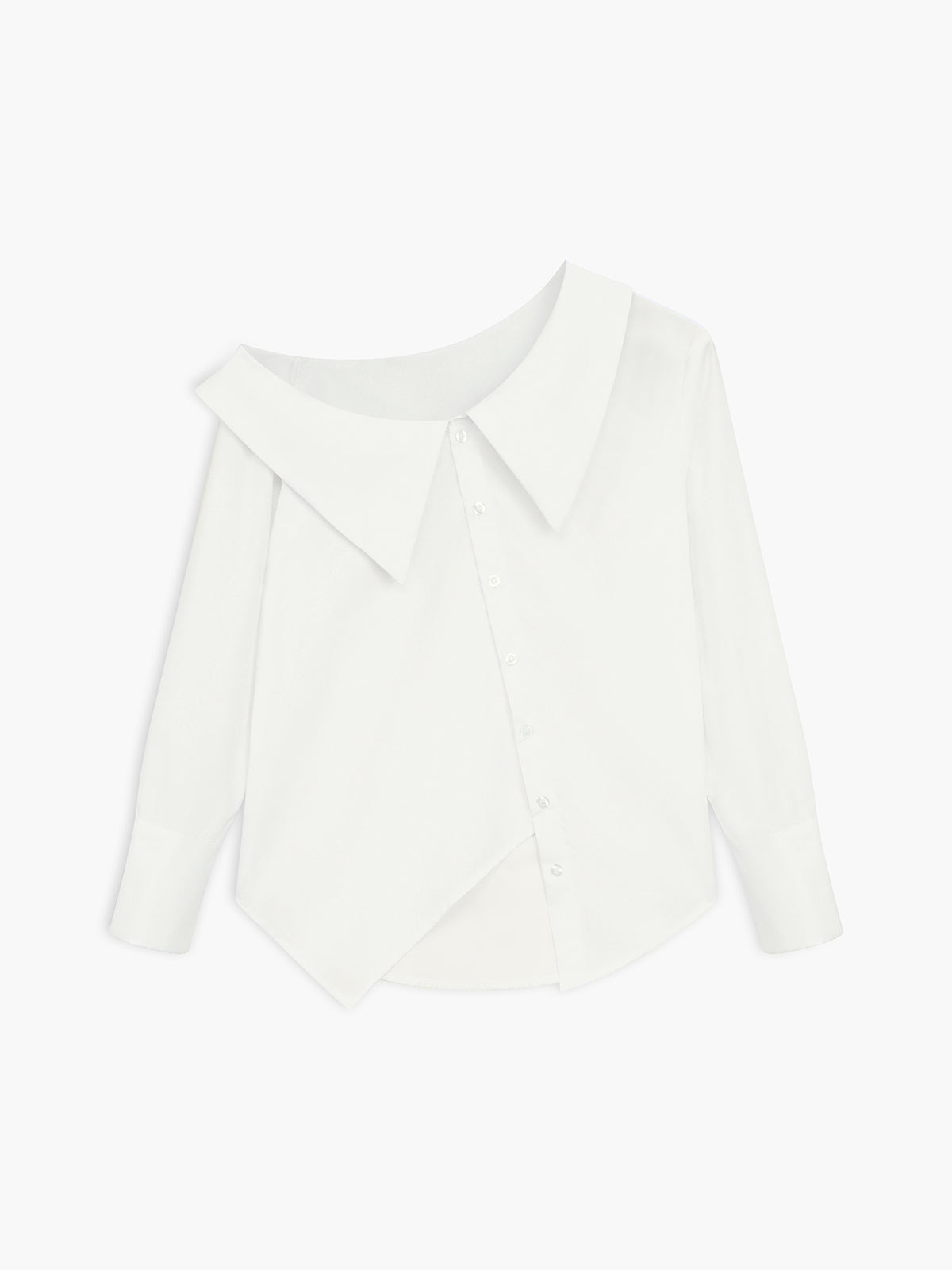 Asymmetrische off-shoulder blouse - elegante witte top voor dames