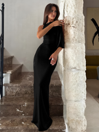 Satin avondjurk - elegante maxi gown voor dames