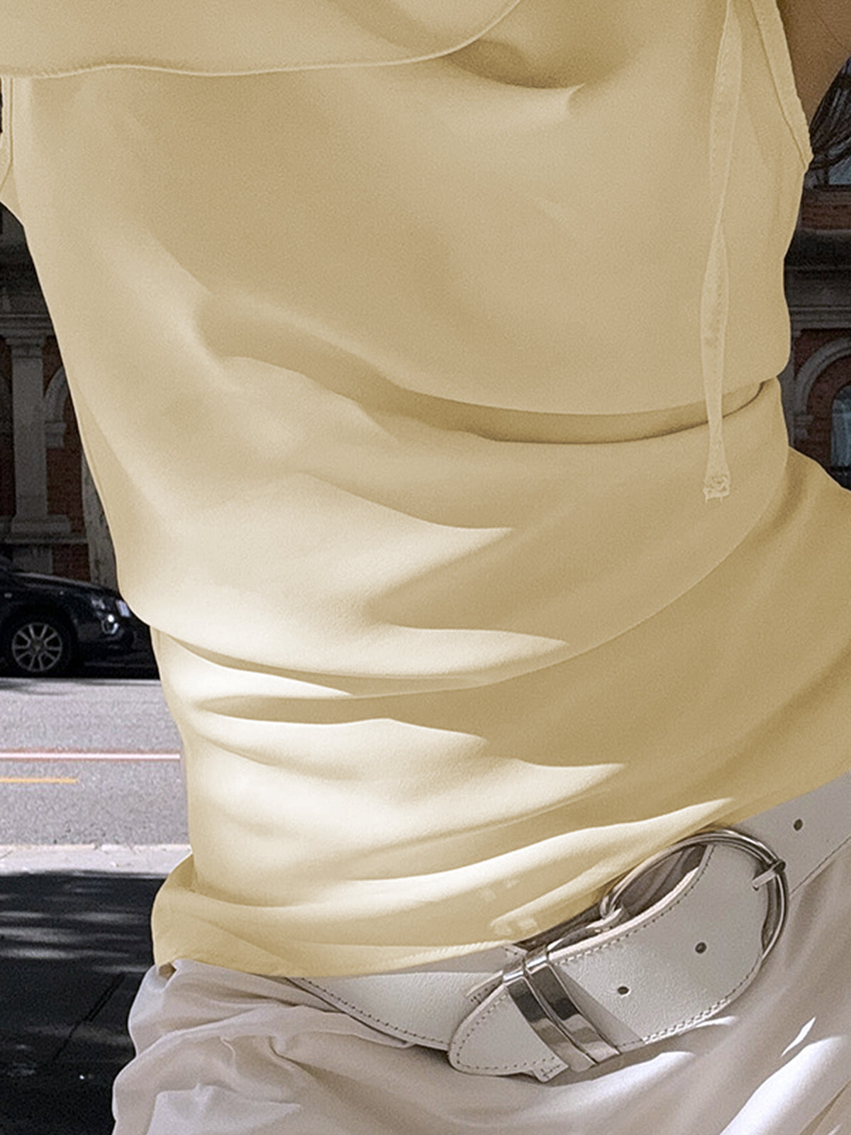 Elegante apricot cami top - stijlvolle damesblouse