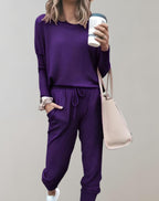 2-delige loungewear set - gezellige top en broek voor dames
