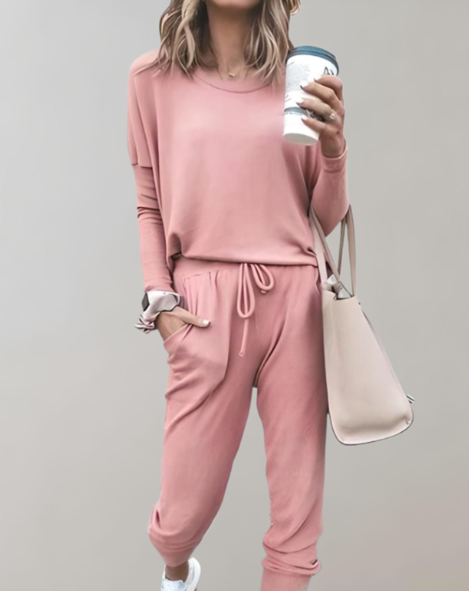 2-delige loungewear set - gezellige top en broek voor dames