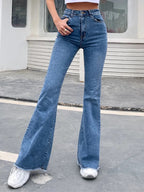 Flared jeans - trendy hoge taille dames denim broeken